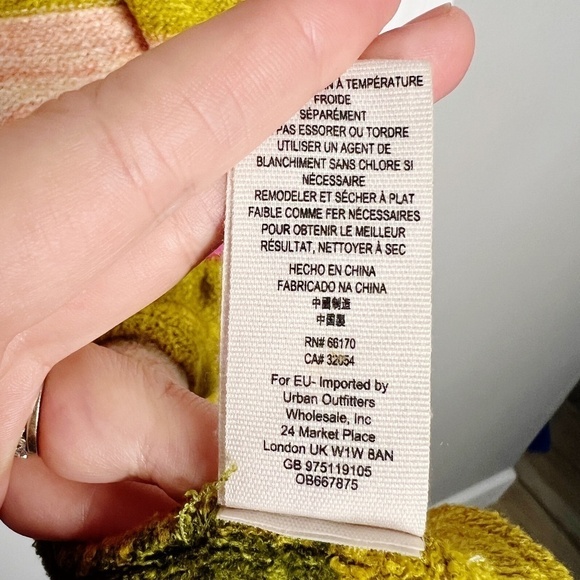 Free People All About You Stripe Chenille Sweater in Multi Size XS Pink Green - Picture 8 of 10